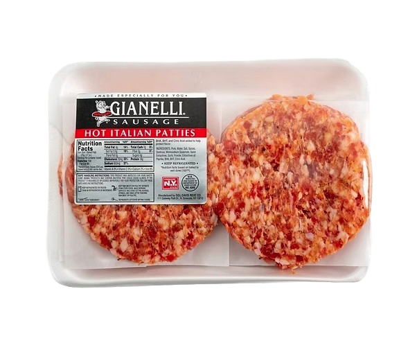Hot Sausage Patties (16 oz) - Gianelli