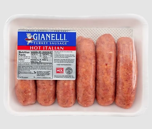Hot Italian Turkey Sausage (16 oz) - Gianelli